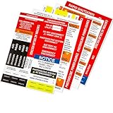 88 Pcs Photovoltaic Solar System Installer Micro Inverter Label Kit, UV Resistant Solar Stickers, Electrical Panel Safety Labels, Solar PV Warning Pack, Durable & Waterproof for Solar Installers