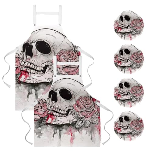 Tablier de serveuse restaurant et bar lot de 2 avec broches ajustables