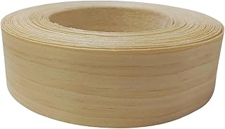 Real Pine 1-1/2 inch ×26ft Wood Veneer Edge Banding,Preglued Iron On Veneer with Hot Melt Adhesive Strips,Edgebanding Flexible Tape for Furniture Restoration DIY Work