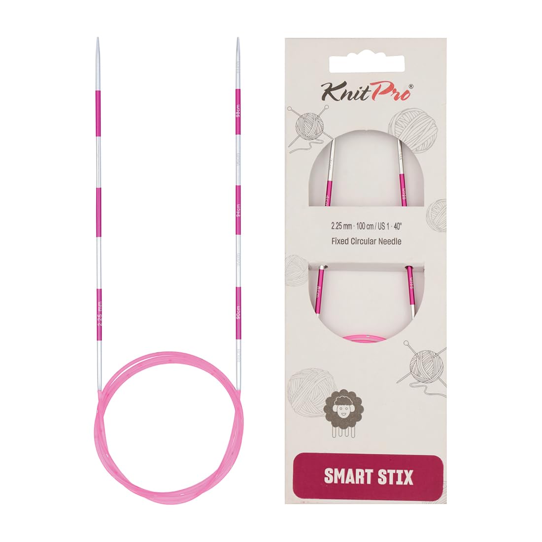 KnitPro Smartstix Fixed Circular Needles 40" (100cm) | 2.25mm