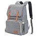 ESPIDOO Baby Diaper Bag backpack, Large Capacity Multi-Function Waterproof Maternity Nappy Bags Travel GearChanging Bags with Insulated Pockets and Stroller Straps for Dad Mom, Light Grey