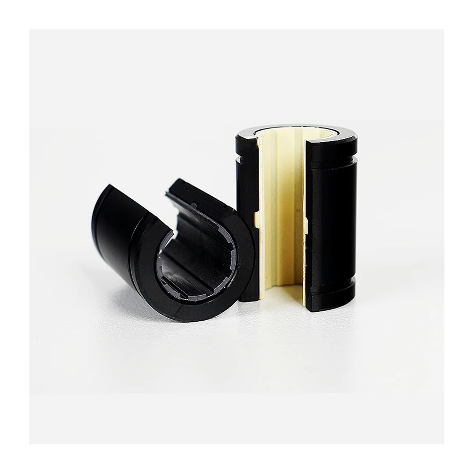 PXQCHAVLN Open Linear Bearing Engineering Plastic self-lubricating Bushing Slider Fiber LM-10OP LM-12OP LM-16-50OP(Gold,J1-LM40 40X60X80mm)