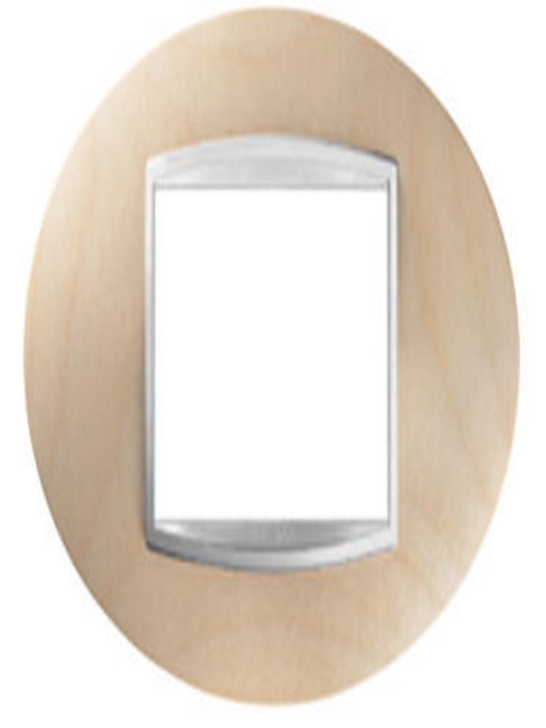 Gewiss GW16303LA Chorus Art Placca, 3 Posti, Acero