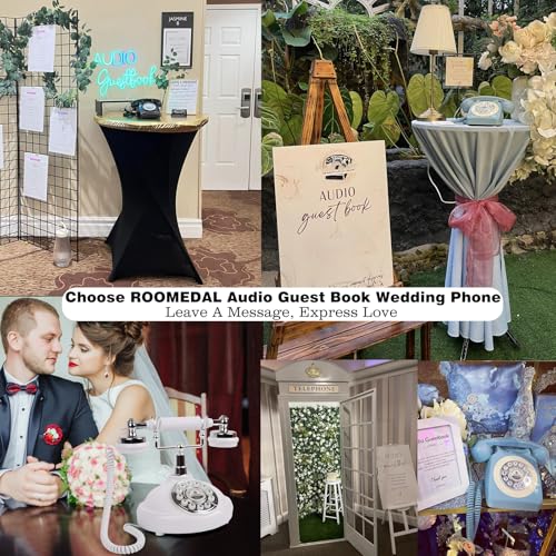 Audio Guest Book Wedding Phone Audio GuestBook with Flight Case, Record Customized Audio Messages Guest Book for Parties Weddings Birthdays Rentals Confessions Special Occasions