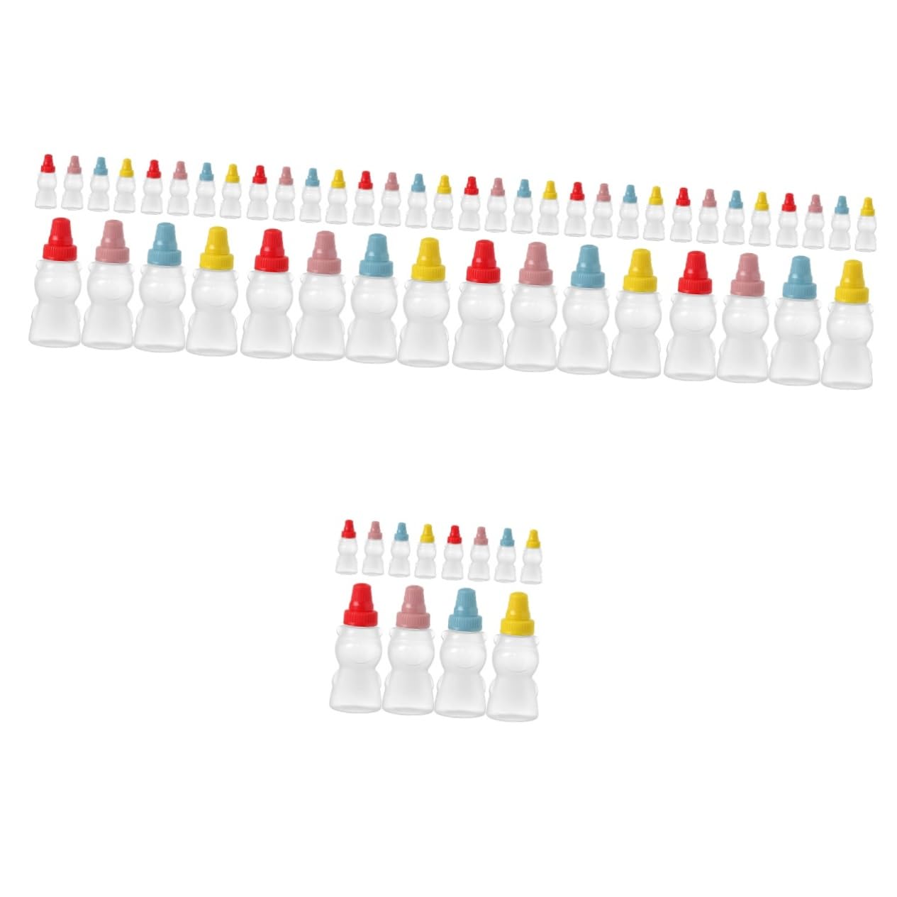 PRETYZOOM 60 Stk Sauce Flasche Saucenflasche küchenarmatur mini flasche Süße Soßenflasche gwürze behälter Honigspender Squeeze-Flasche für Sauce Flaschen mit Sojasauce Sport Wiederverwendbar