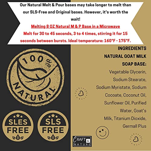 Craft & Nature 4 Lb All Natural Unscented Goat Milk Moisturizing Glycerin Melt And Pour Soap Base For Soap Making #TOP4