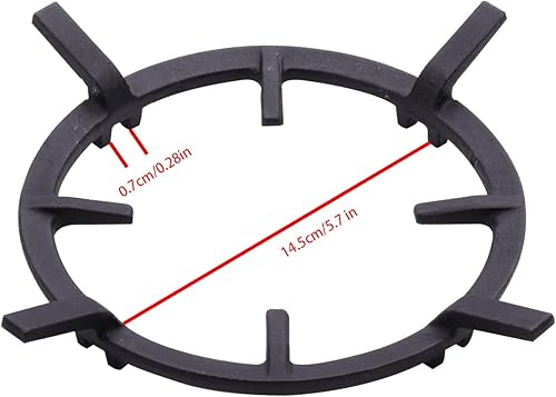 Miniatura 3 de Anillo de wok antideslizante, anillo de soporte para estufa de hierro fundido para cocina de gas, olla, estante para estufa, soporte para sartén