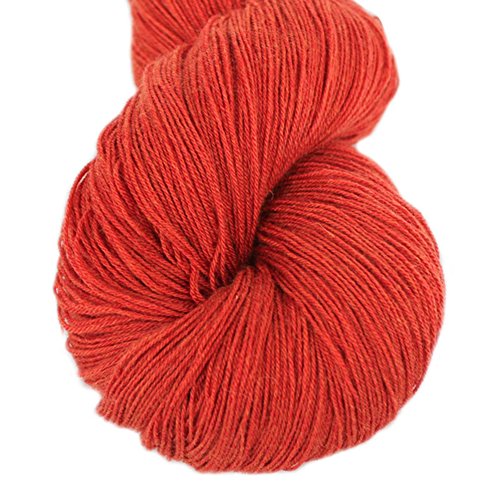 Lotus Yarns Lace Weight 1 Skein Cashmere Knitting Yarn Comfortable Soft Crochet Yarn Great For Baby Garments, Scarves, Hats, And Craft Projects (08-Rust) #TOP10