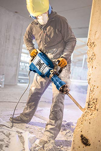 Scheppach AB1900 Abbruchhammer 60J Schlagkraft, 1900 W, 390 mm inkl. Spitz- und Flachmeißel und Transportbox, Kabelgebunden – Bild 3