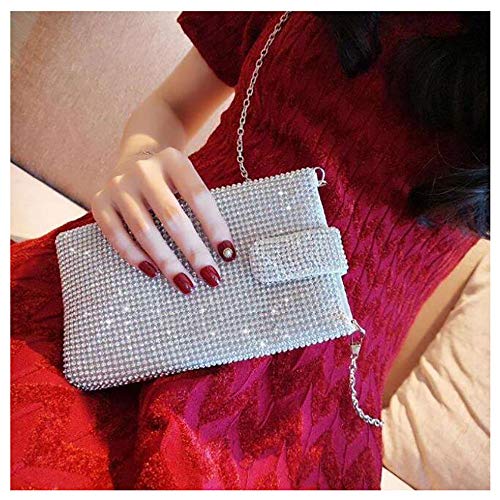 Happyera Bling Rhinestone Evening Handbag Cell Phone Purse Wallet Clutch Crossbody Bag - E #TOP3