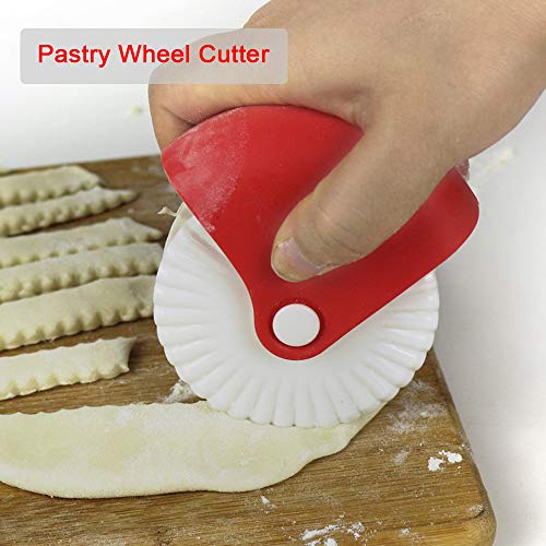 Cortador de roda de massa Zwbfu para massa de torta, decorador de massa de pizza, massa, bordas reco