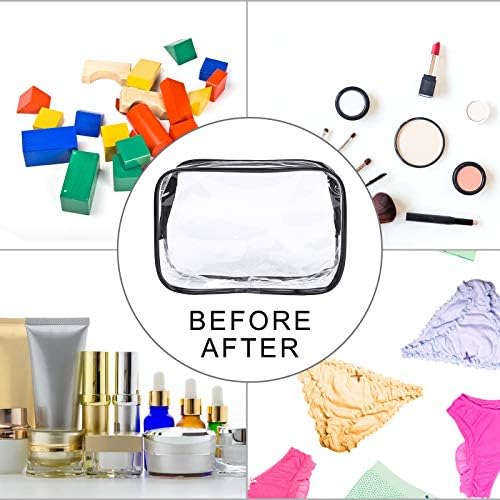 4 Packs of Clear Makeup Bags, TSA Approved Travel Bag, Cosmetic Bag, Plastic Airport Airline Handbags That Can be Carried with You 3 4 Packs of Clear Makeup Bags, TSA Approved Travel Bag, Cosmetic Bag, Plastic Airport Airline Handbags That Can be Carried with You