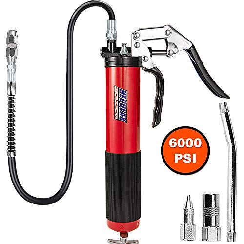 AcPulse 6000 PSI Heavy Duty Professional Quality Pistol Grip Style Grease Gun