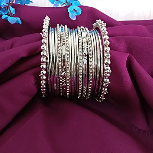 Efulgenz Oxidized Indian Bangles for Women Indian Oxidized Jewelry Boho Vintage Antique Tribal Indian Oxidized Bracelet Bangles Set Jewelry (40 Pcs)2