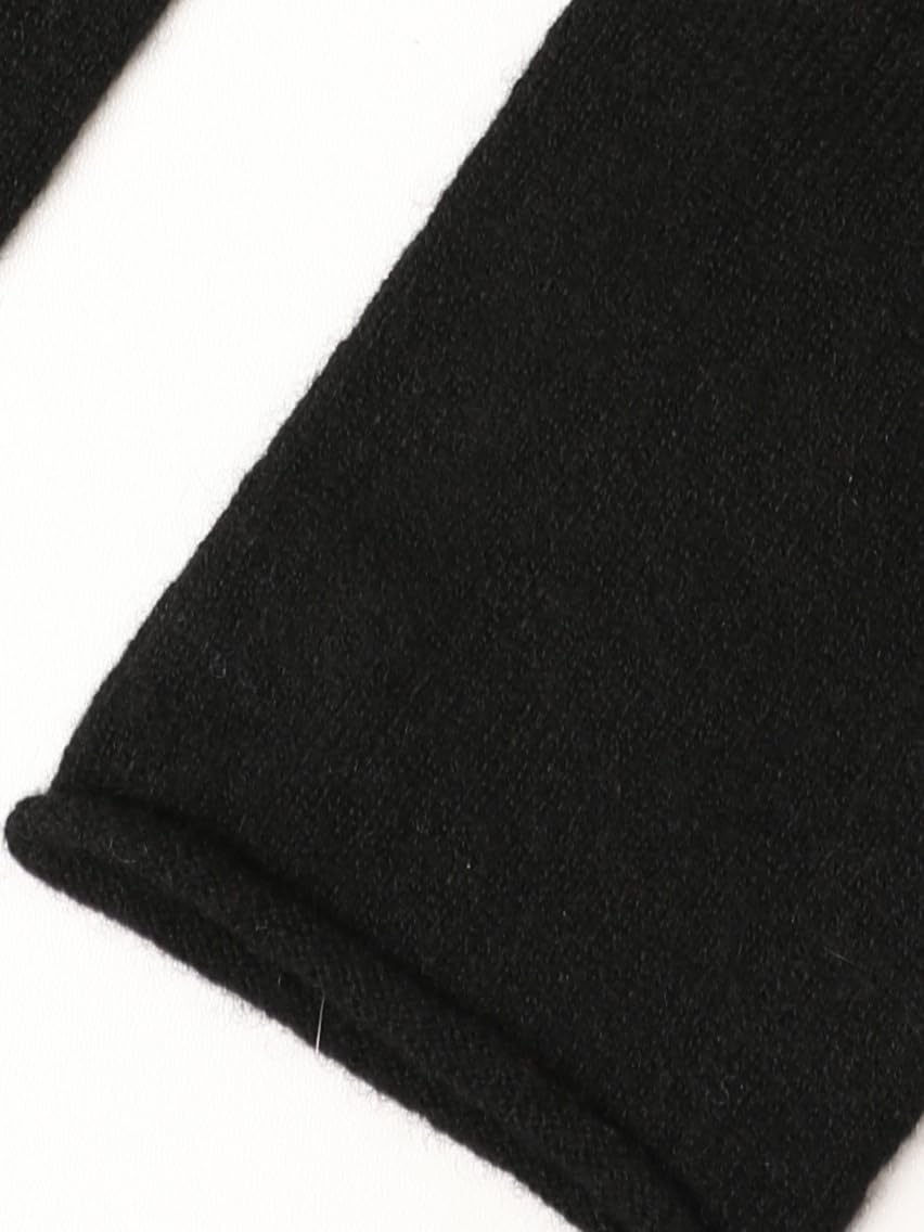 Donna extra lungo 100% Cachemire Manicotti Scaldabraccia Guanti Lunghi Mezze Dita Scaldapolsi Cashmere moda sera