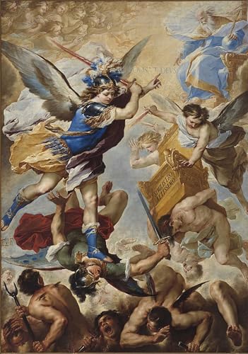 Toile L'archange Michael bat les anges rebelles pour habiller un mur vide