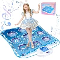 Dance Mat Kids Frozen Toys - Electronic Dance Mat for Girls Boys, Kids Dance Mat 5 Game Modes, Built-in Music, Touch Sensitive Light Up LED, Dance Floor Mat, Gifts for 3 4 7 12 Year Old Girls Boys