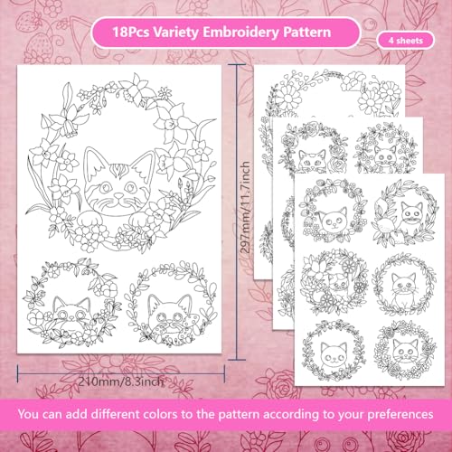 BENECREAT 20 pcs Water Soluble Embroidery Stabilizers - Image 2