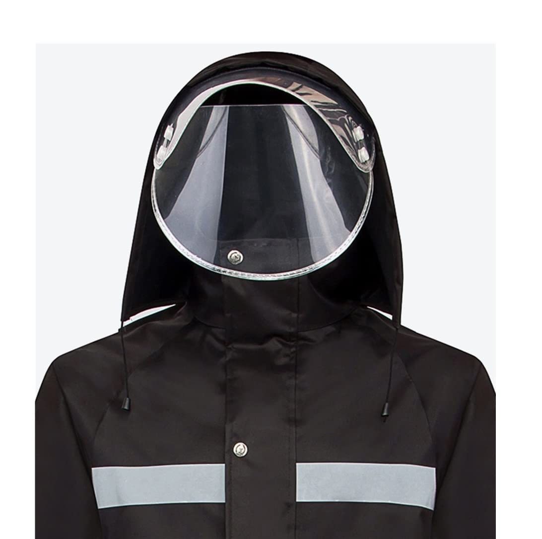 Chubasquero Chaqueta de Lluvia Impermeable Chaqueta Impermeable Larga De Cuerpo Completo Para Hombres Y Mujeres Poncho De Lluvia Impermeable Al Aire Libre Reflectante Poncho de Lluvia ( Blue : Oranje