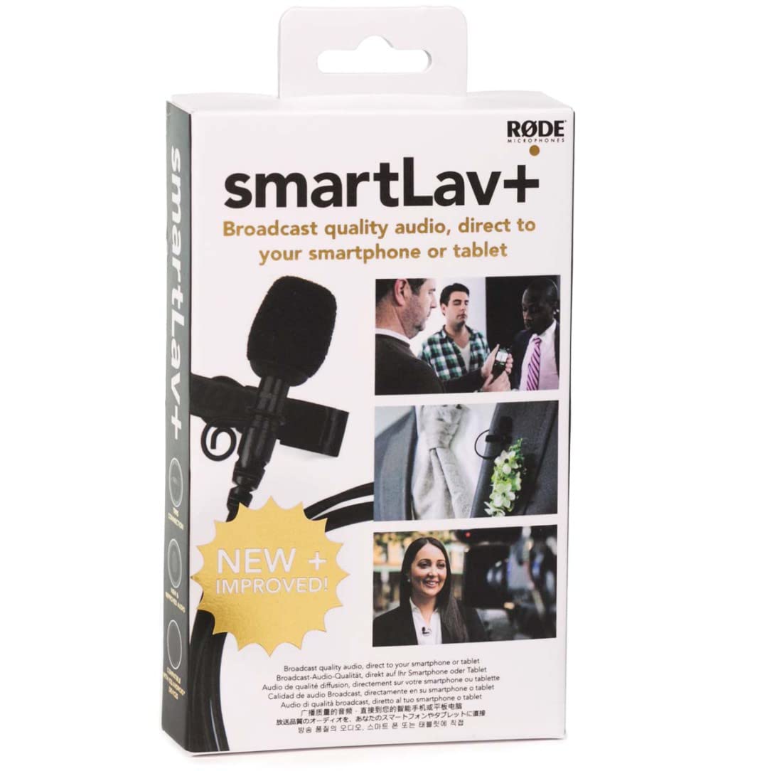 keepdrum RØDE SmartLav+ Lavalier-Mikrofon für Smartphone WS05BK Fell-Windschutz + ADP03 Kabel 3,5mm TRRS-TRS