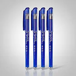 Kit 4 Caneta Apagável Mágica Ponta Fina 0.5mm Azul Fantasminha Canetas Que Apaga