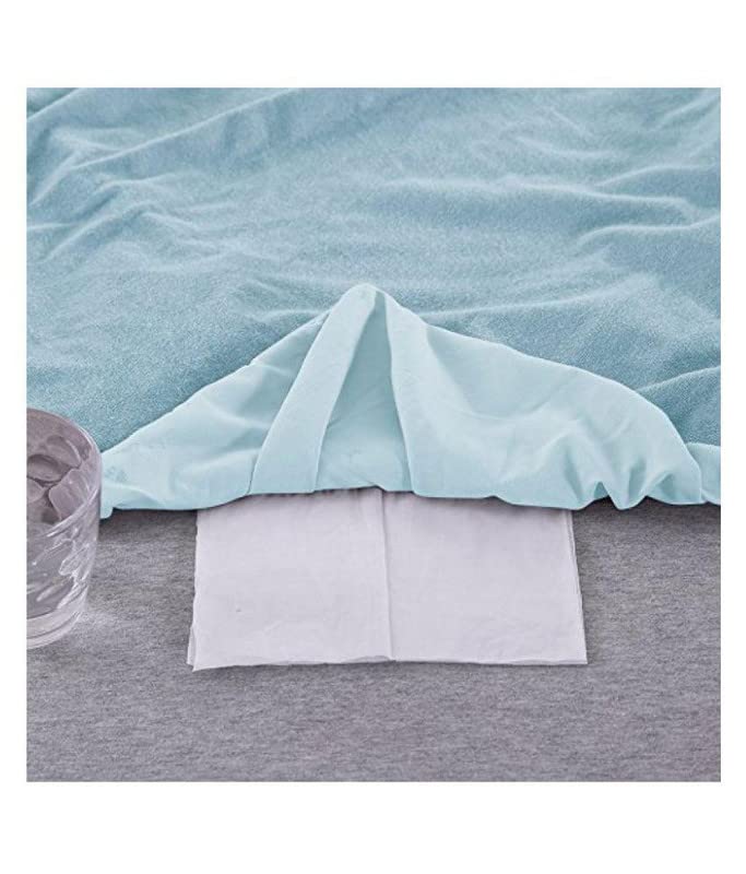 Image of Waterproof Mattress Protector Single Size 78x36 - Waterproof Terry Cotton Mattress Protector /Breathable Elastic Fitted Style Bed Cover Single Size Bed - Blue Color - Kids Urine Protection
