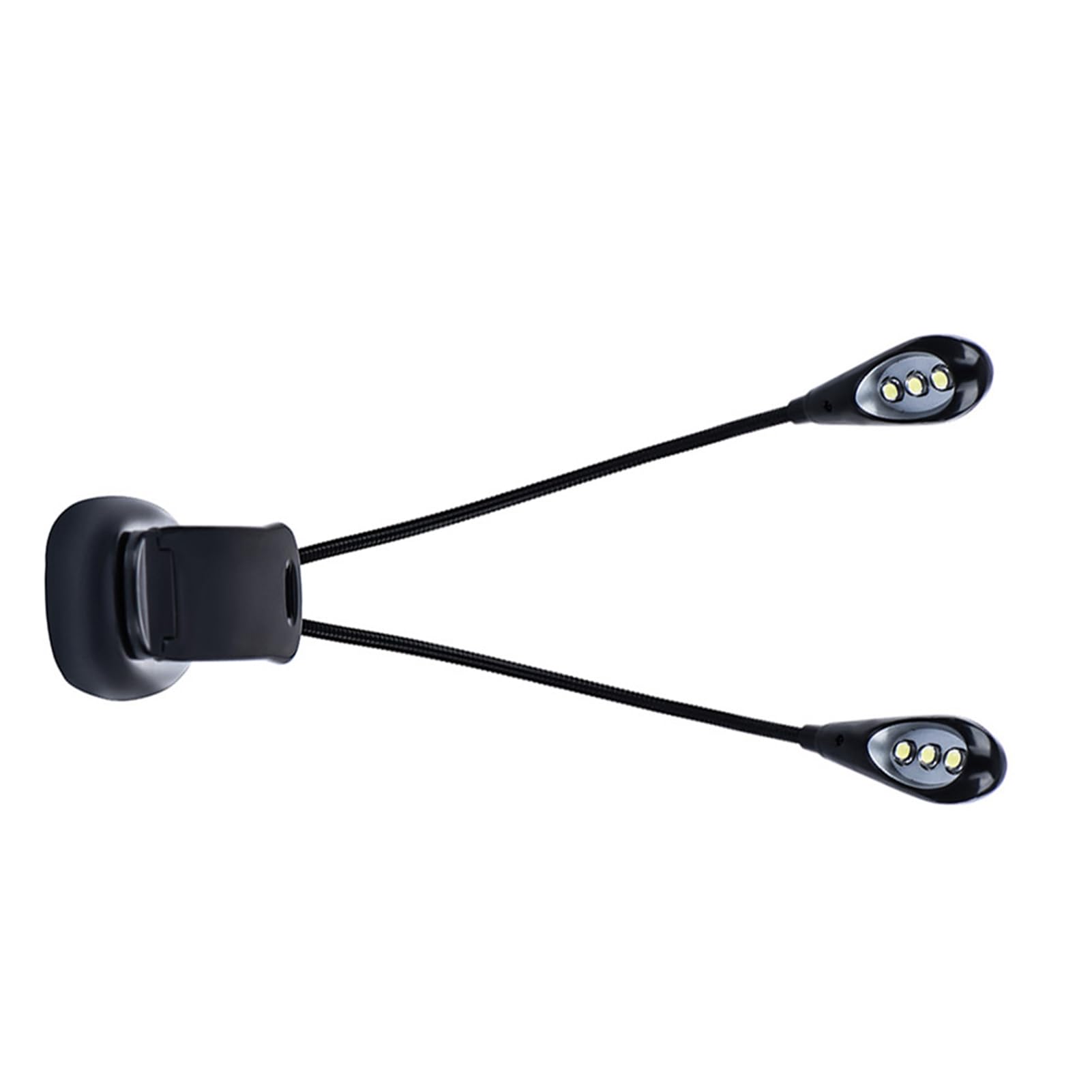 Ejoyous Z lampką LED, przenośną lampką do Czytania Z Podwójnym Regulowanym Ramieniem, Mini roboczą zasilaną Przez USB Z 6 lub 8 Koralikami LED do Czytania w Nocy i Używania Stojaka Nut (6 świateł)