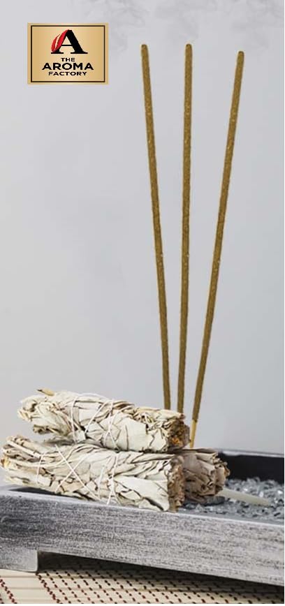 The Aroma Factory Natural White Sage Cedar Dry Leaves Smudging Sticks Bundles (6 Inch x 30g Each) Removes Negativity, Aura Cleansing, 1 Box (White Sage with Cedar Leaves, Pack of 4) 3