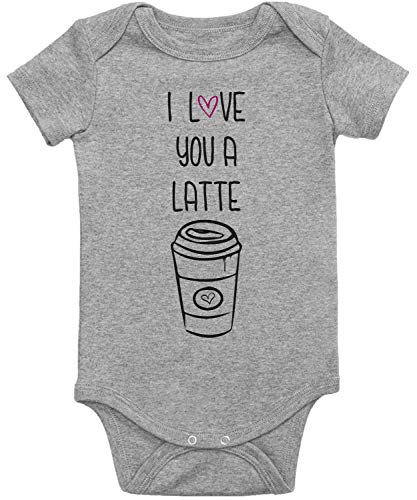I Love You A Latte Funny Coffee Lover Baby Onesie/Coffee Infant Bodysuit2