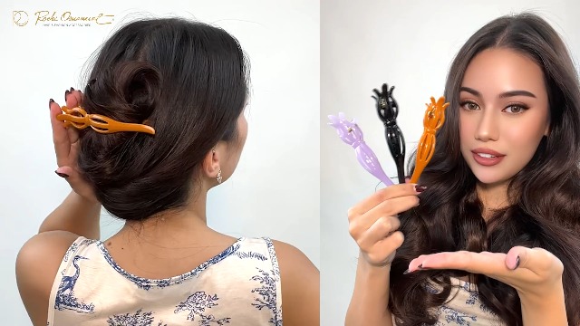 Amosfun Mädchen Haarspange Mit Schleife – Orange, Vliesstoff, Ca. 6,7 X 6 Cm