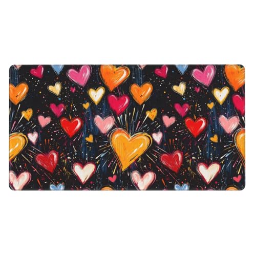 Grand tapis de souris de jeu anti-effilochage pour setup gaming et bureau