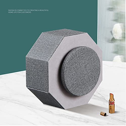 Swivel Remote Control Holder, 9 Rooms Desk Organizer and Decorations for Living Room, Leather Bedside Storage Caddy for TV Controllers/ Makeup Brush Pen/ Office Stationery/ Art Supplies/ Eyeglasses