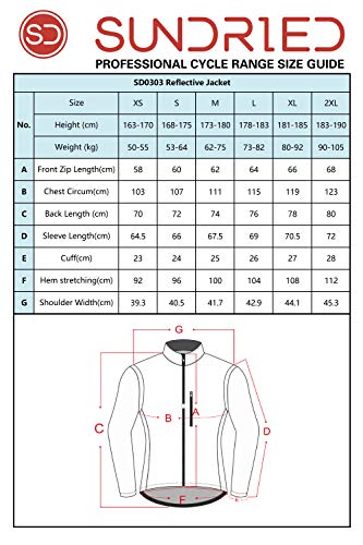 Sundried Ultra Reflective 360 degree Unisex Cycling Jacket Cycle Coat Hybrid Gilet Detachable Sleeves Men's and Women's - Image 7