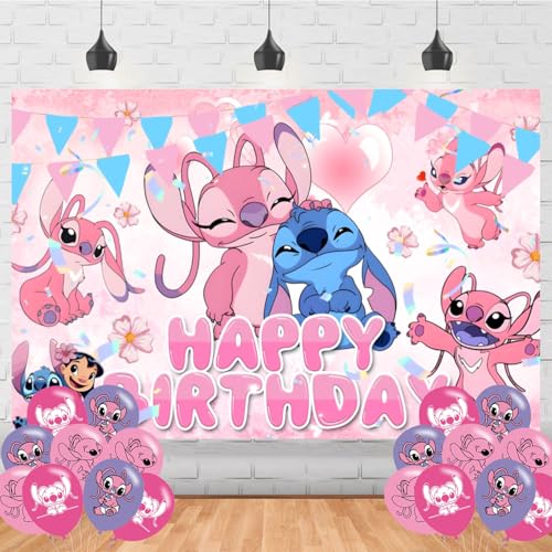 Pink Backdrop 5x3 Vinyl Cartoon Birthday Party Supplies Photography Background Picture Photoshoot Cake Table Decor Banner Video Shoot Drapes Poster