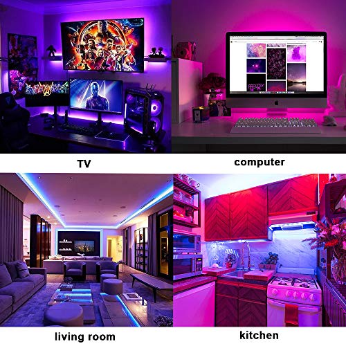 Hedynshine Led Strip Lights 100Ft, Rgb Color Changing Smart Strip Lights, Sync To Music, 40 Key Remote Control,Led Lights For Bedroom #TOP6