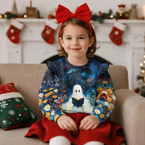 Toddler Girls Sweatshirt Ruffle Long Sleeve Pullover 1/8 Years Tops2