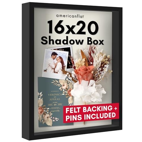 Americanflat 16x20 Shadow Box Frame with Plexiglass