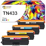 Toner Bank Compatible TN433 Toner Cartridge Replacement for Brother TN-433 TN433BK TN431...