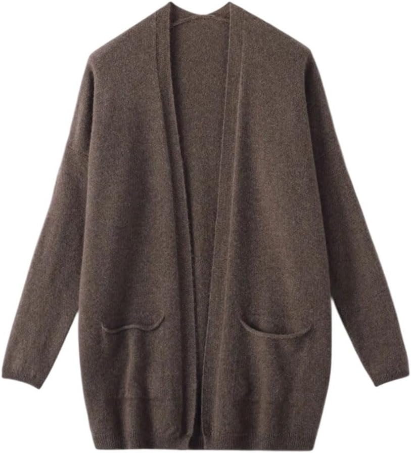 Women Basic Sweater Female with Pockets But No Buttons Emperament Grace Soft Clothes Cardigan