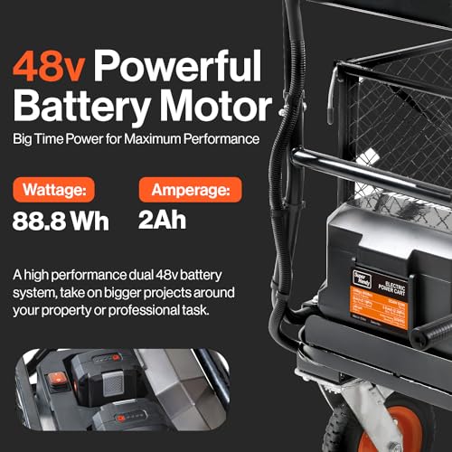 Carrito de servicio SuperHandy utilidad con batería de litio 48V 4Ah [Paquete] miniatura 4