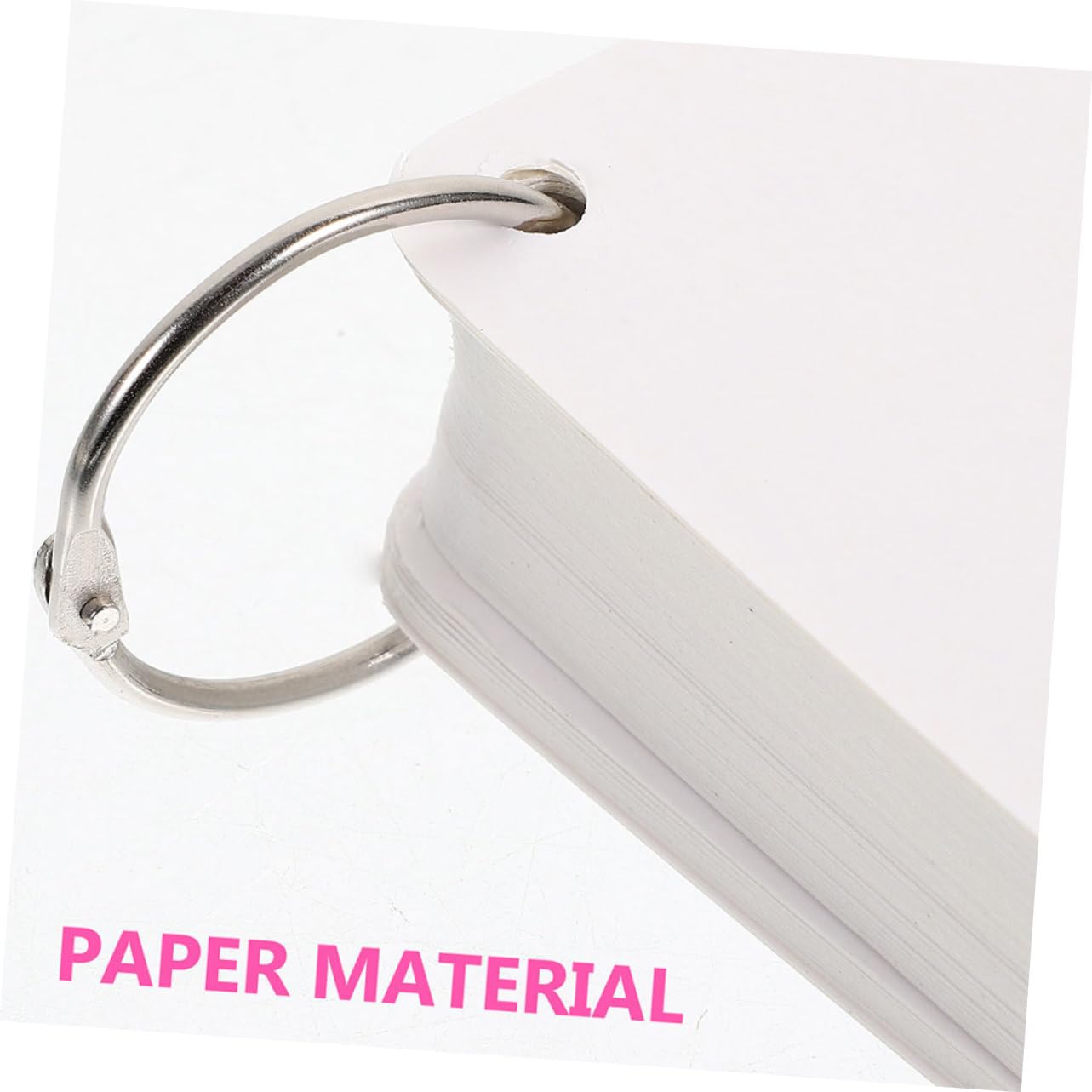 Leere Papierkarten 300 Blatt Weißes Papier für Notizen | 6 Ringe, Glatte Oberfläche, Leicht zu Beschreiben, Tragbar und Vielseitig für Selbstgemacht Karten