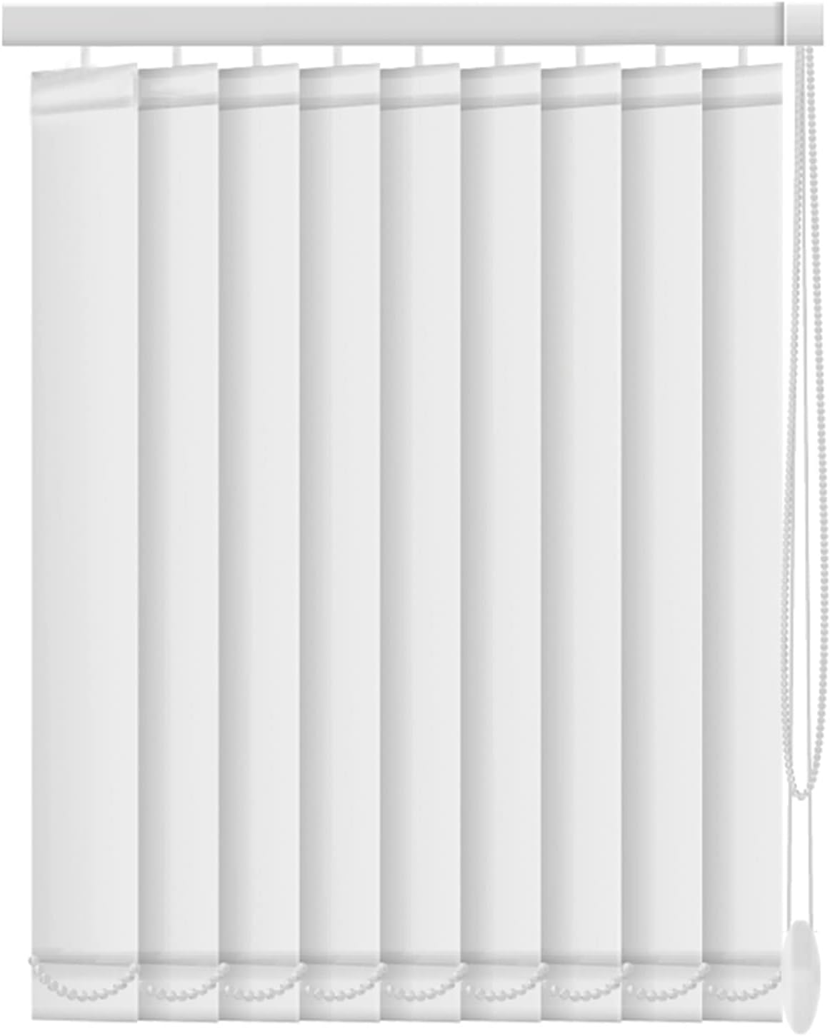 遮光垂直ブラインド、白いポリエステル生地ベネチアンブラインド、リビングルーム/ベッドルーム/オフィス/バルコニープライバシーライトコ