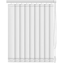 Blackout Vertical Blinds, White Polyester Fabric Venetian Blinds, Living Room/Bedroom/Office/Balcony Privacy Light Control Slats Window Shades, Home Decor, Custom W80xH120cm32x47in