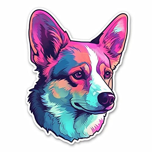 Image of Yoonek Graphics Welsh Corgi Welsh Corgi Dog Vinyl Decal Sticker for Car, Laptop, Tumbler, More. #009980-6