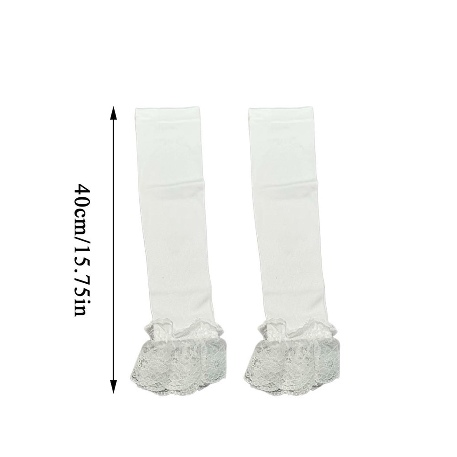 2 pares de guantes largos elásticos protección solar for mujer, sin dedos encaje elegantes, protector for el brazo Para Actividades Al Aire Libre Y Viajes