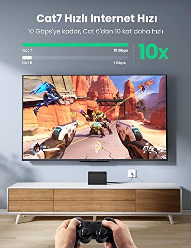 Ugreen CAT7 U/FTP Flat Ethernet Kablosu 5 Metre - Görsel 2