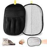 Coptiner 2PCS Pet Hair Removal Gloves,Double Sided Electrostatic Grooming Gloves,Reusable Washable Deshedding Glove for Dogs Cats,Hair Remover for Clothes Bed Couch Carpet