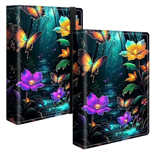 Image of Photo Album 4x6 120 Pockets Photos with Strong Elastic Band, Small Mini Albums Sheet Protector Folder for Photos, Album for Family Wedding Women Men Baby Vacation Gift, Forest Butterfly