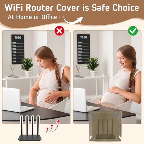 Image of Large WiFi Router Cover, Smart Meter Cover Block 90% of WiFi Router EMF and 5G Electric Meter Faraday Cage Protection