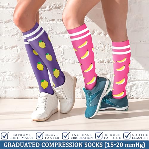 Image of FEYHAY Copper Compression Socks (3 Pairs) 15-20 mmHg Circulation is Best Athletic & Daily for Men & Women, Running, Climbing